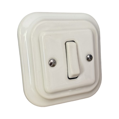 White ceramic porcelain single - white,