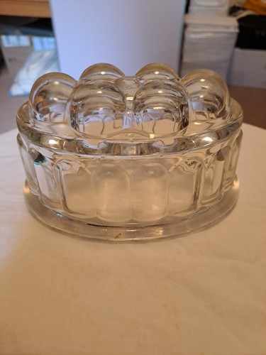 Vintage jelly mould - jelly, clear