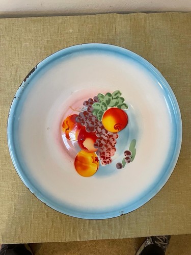 Vintage french enamel fruit - vintage,