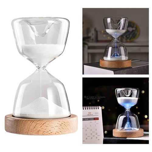 Glass sand clock night light - glass,