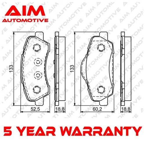 Brake pads set front aim - front, fits