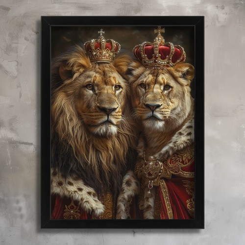 King queen lion - king, &
