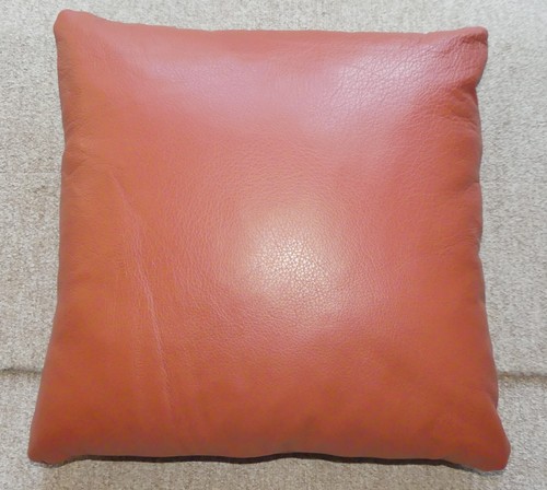 Leather cushion cover - cushion,