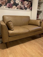 2 Seater Leather Look Sofa