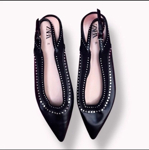 Zara stud detail black - black, faux