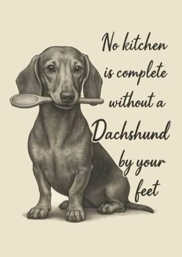 Dachshund dog greeting - dachshund,