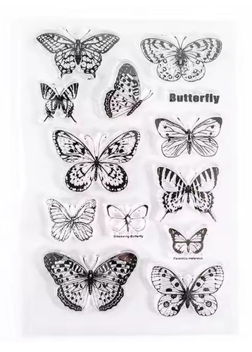 Transparent silicone butterfly - transparent,