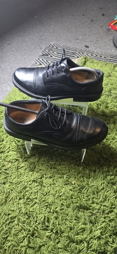 Clarks black leather mens - leather,