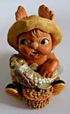 Vintage Pendelfin Rabbit TIDDLER Figure Hand Painted Stoneware