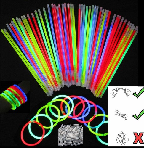 100 pcs glow sticks - 25/50/100,