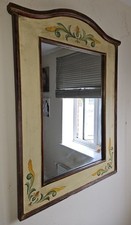 Wood Framed Large Painted French-inspired  Wall Mirror 20th-century