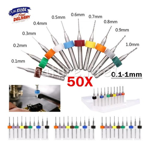 50x pcb micro drill bits - micro, set