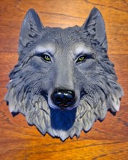 Grey Wolf 3D Animal Head