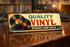 Vinyl Retro Shop Sign records