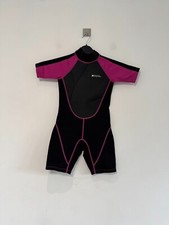 Mountain Warehouse Girls Shortie Wetsuit Size Age 5-6 Years Black Pink