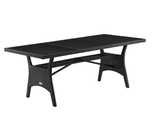Large rattan dining table - large,
