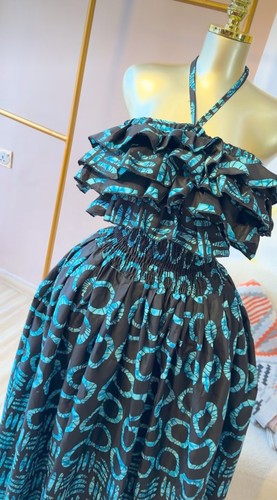 African ankara smokey long - african,