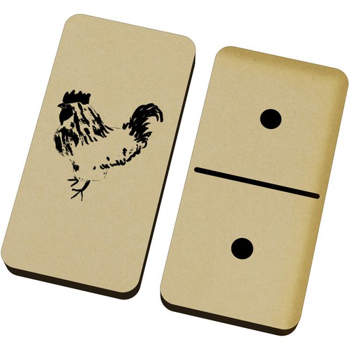 Hen domino set with - with, box