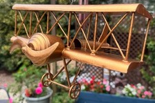 Gold Painted Rustic Bi-Plane