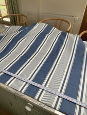 Vanessa Arbuthnott striped blue and white  Interlined Single Curtain 