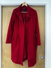 Hobbs Women's Red Wool Coat UK