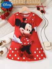 Girls Red With Minnie Mouse With Polka Dot Dress