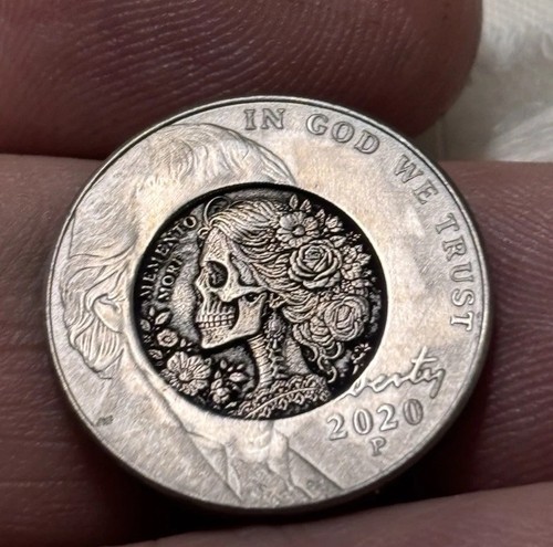Hobo nickel engraved coin - ,