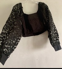 ZARA BLACK LONG SLEEVES CROP