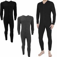 Mens Thermal Jumpsuit All in One Baselayer Zip Up Underwear BODYSUIT M-3XL