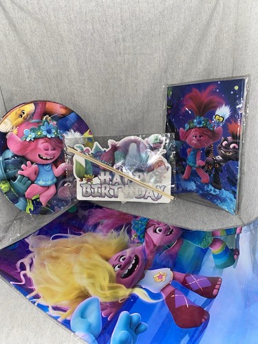 Trolls birthday supplies - supplies, lot