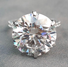 Rare 8Ct Certified Diamond Solitaire Ring ! FREE DIAMOND STUDS !Tariffs Free