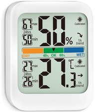 Room Thermometer Indoor Hygrometer Humidity Meter with Max/Min Record Digital