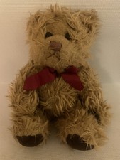 Russ Berrie ‘Gregory’ Teddy Bear Soft Plush Toy  Ribbon Bow 9” 
