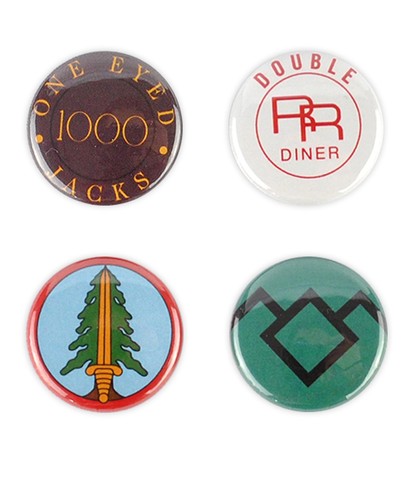 Twin peaks button - peaks, set