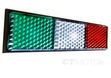 ITALIAN FLAG REFLECTOR STICKER CAR VAN TRUCK BIKE SCOOTER BOAT ITALY ITALIA EURO