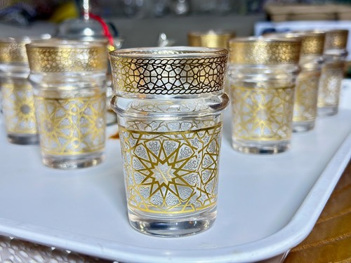 Moroccan tea glasses set 6 - glasses,