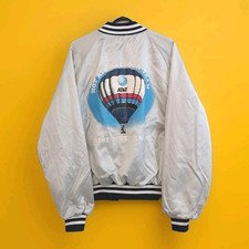 Vintage Bomber Varsity Jacket King Louie Made In USA Size XL 90's Box Fit AT&T