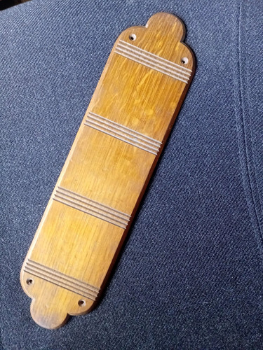 Antique oak finger plate push - plate,