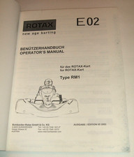 Rm1 Rotax Racing Kart Operators & Parts Manual 125 Max Dd2 Bombardier Owners
