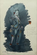 Costume Design for Shakespeare’s Anthony and Cleopatra Watercolour c1960s Britis