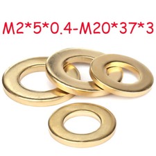 Flat Washer Brass Round Plain Washer M2 M2.5  M3 - M20 Thickened Gasket Spacer