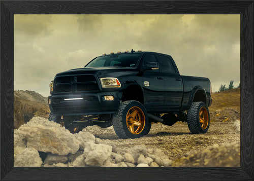 Black dodge ram - black,