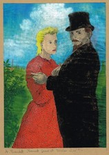 E. KLEPPER (1906-1980), Dancing Couple, Fashion Design, Watercolor Modern 1900-1924