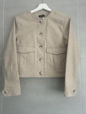 Me+Em Stone Collarless Lightweight Jacket UK 12