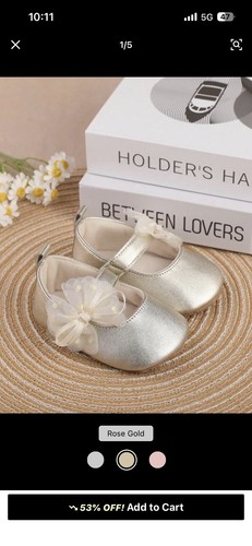 Baby girl shoes - bow, pram