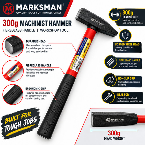 Marksman 300g machinist hammer - marksman,
