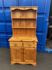 Farmhouse Style Chunky Pine Welsh Dresser In Good Used Condition