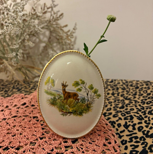 Winterling ceramic oval deer - ceramic,