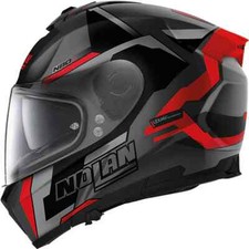 NOLAN N80-8 WANTED BLACK RED FULL FACE MOTORCYCLE MOTORBIKE HELMET ECE2206