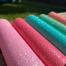 HTV Glitter Heat Transfer Vinyl Iron-on sheet 20x25cm RAINBOW Crafting Cricut